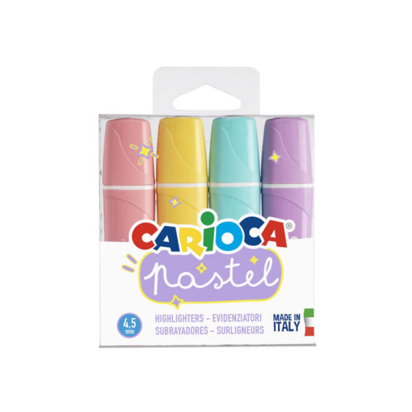 Subrayadores Pastel Carioca 4 colores